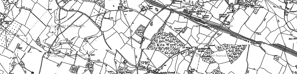 Old map of Boughton Malherbe in 1896