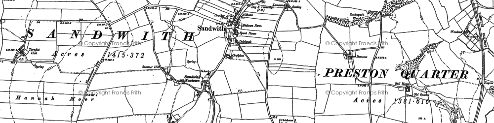 Old map of Sandwith Newtown in 1923