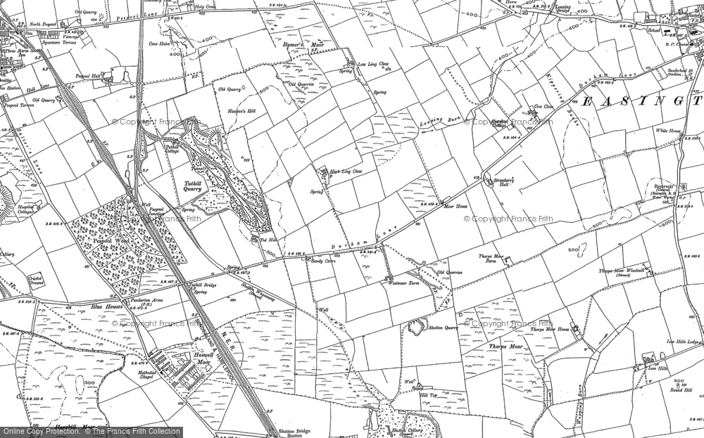 Old Map of Sandy Carrs, 1896 - 1897 in 1896