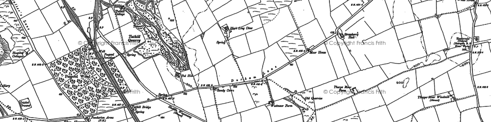 Old map of Sandy Carrs in 1896