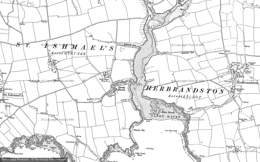 Old Map of Historic Map covering Bicton in 1948