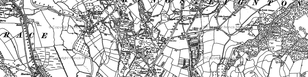 Old map of Sandygate in 1887