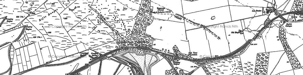 Old map of Santon in 1885