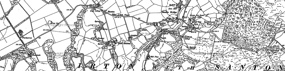 Old map of Hall Santon in 1898