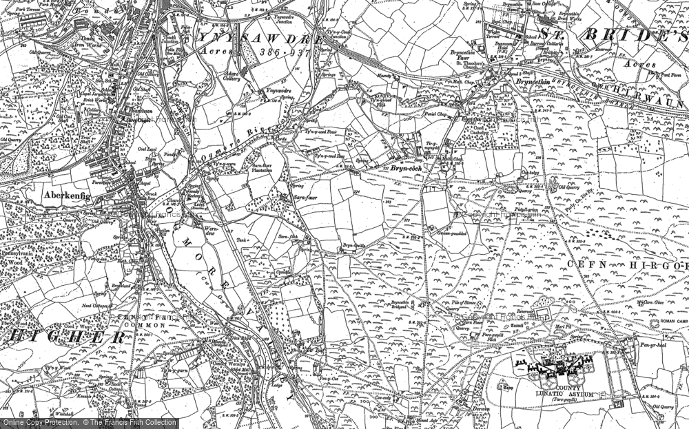 Old Map of Sarn, 1897 - 1913 in 1897