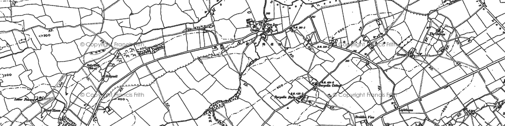 Old map of Sarnau in 1884