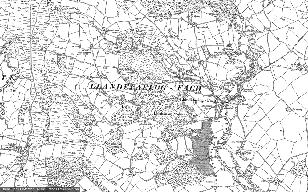 Old Map of Sarnau, 1886 - 1887 in 1886