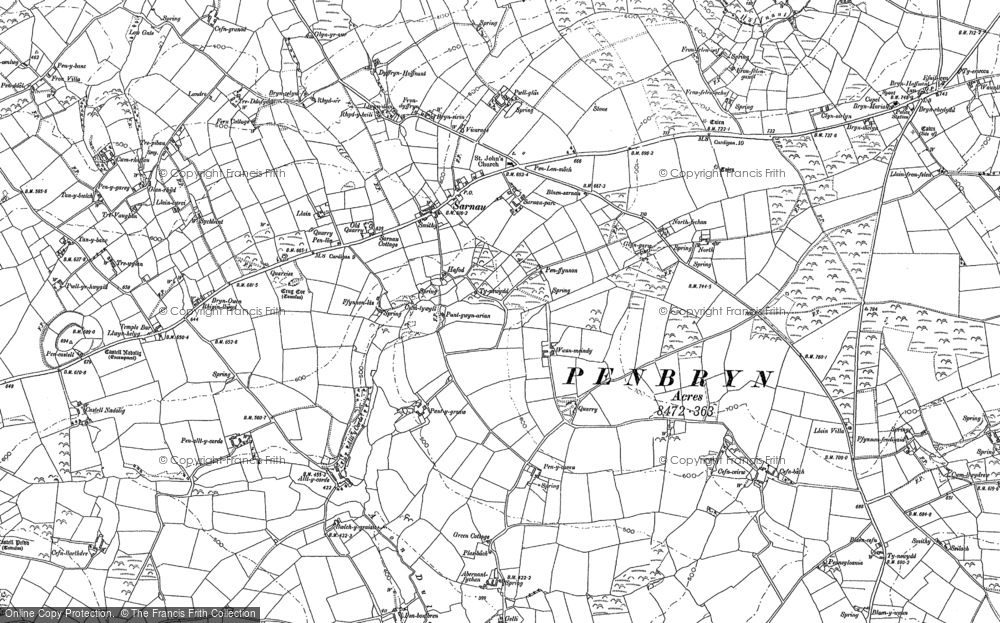 Old Map of Sarnau, 1904 in 1904
