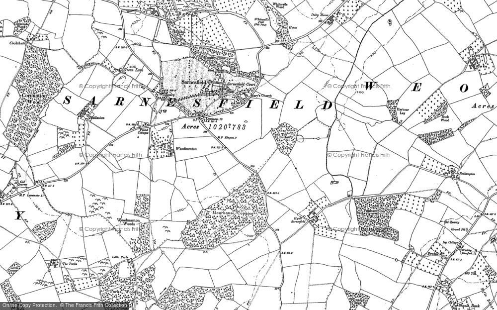 Old Map of Sarnesfield, 1886 in 1886