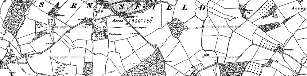 Old map of Woodmanton in 1886