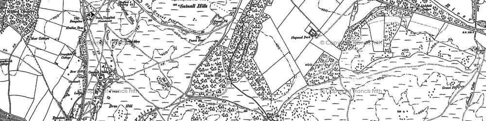 Old map of Satnall Hills in 1881