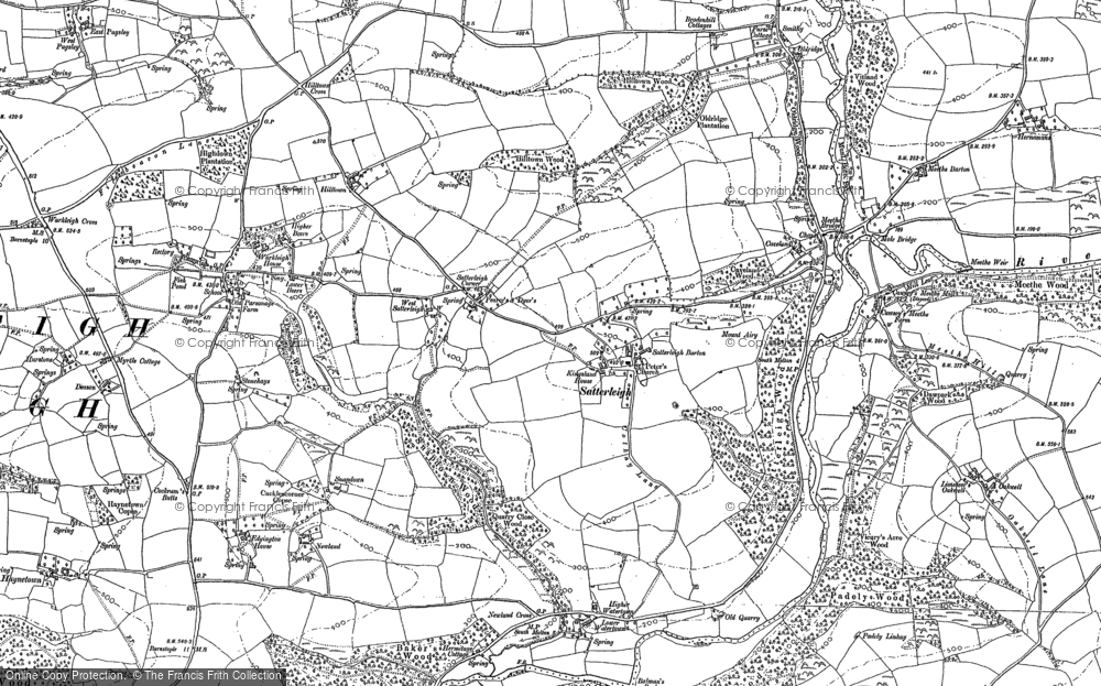Old Map of Satterleigh, 1886 - 1888 in 1886