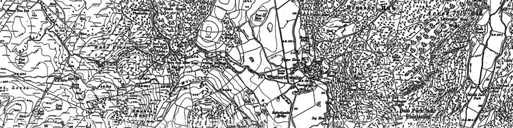 Old map of Satterthwaite in 1912