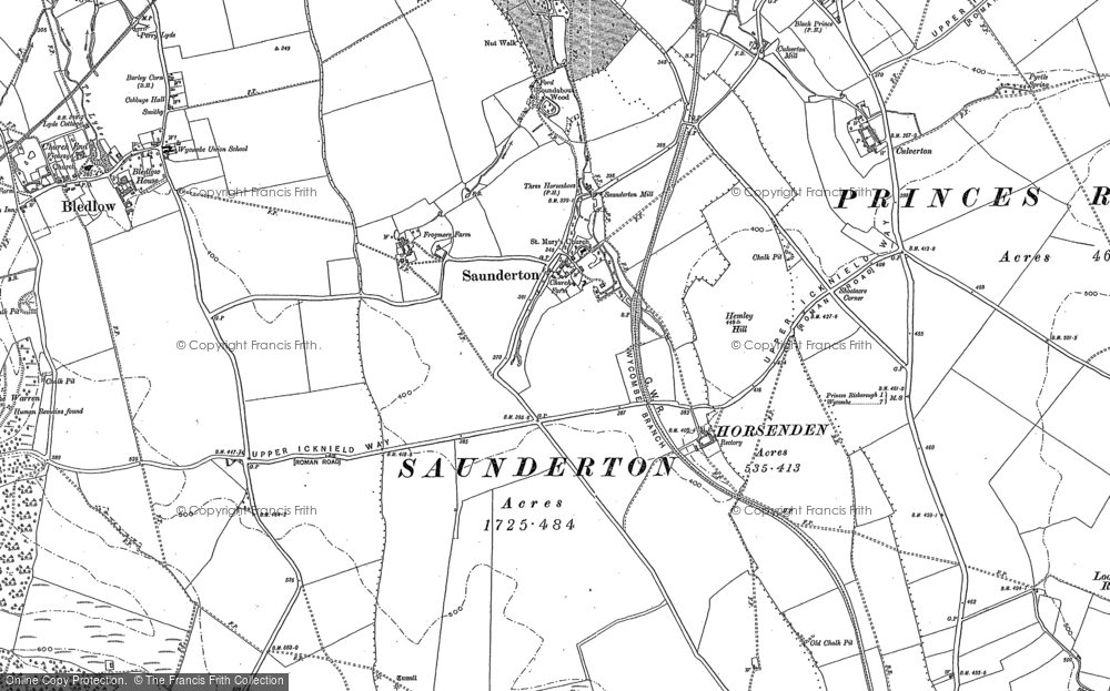 Old Map of Saunderton, 1897 in 1897