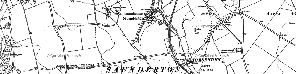 Old map of Saunderton in 1897