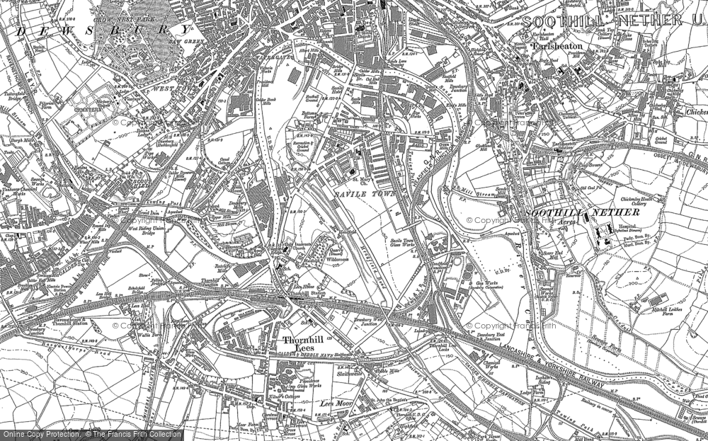 Old Map of Savile Town, 1892 in 1892