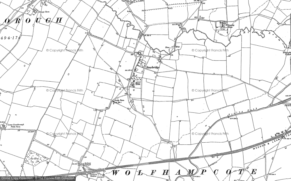 Old Map of Sawbridge, 1899 - 1904 in 1899