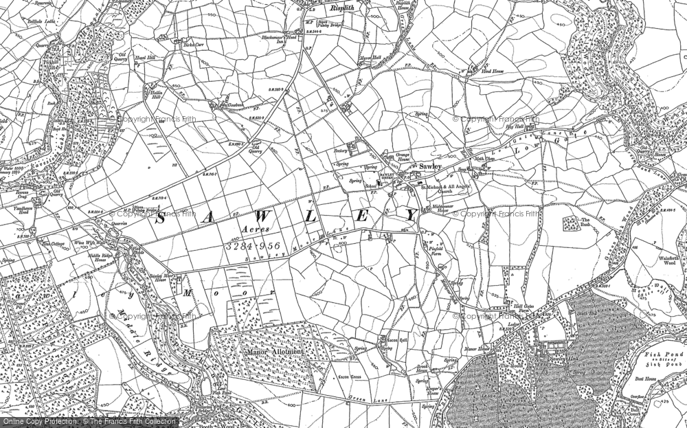Old Map of Historic Map covering Low Gate in 1893