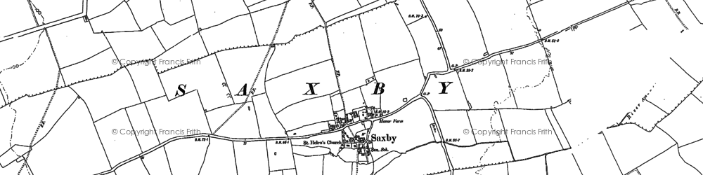 Old map of Saxby in 1885