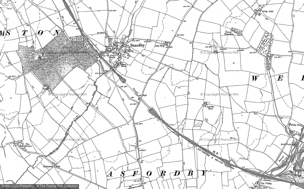 Old Map of Saxelbye, 1883 - 1884 in 1883