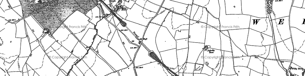 Old map of Saxelbye in 1883