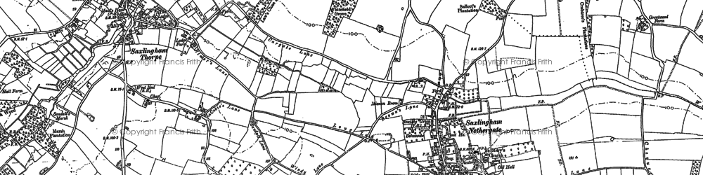 Old map of Saxlingham Green in 1880