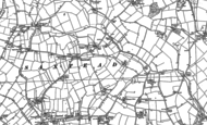 Old Map of Saxtead, 1884