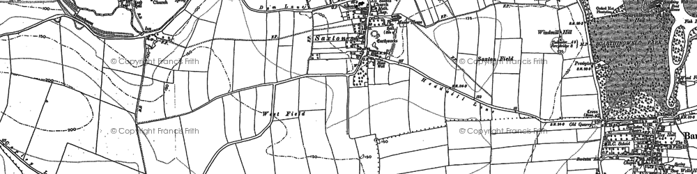 Old map of Saxton in 1890