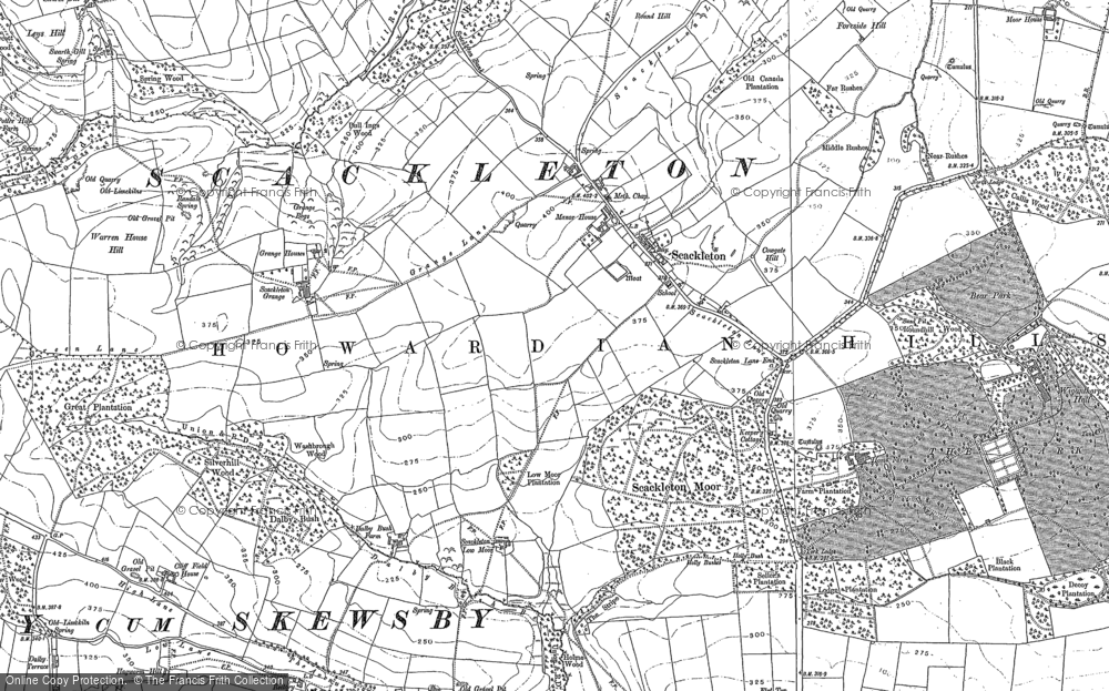 Old Map of Historic Map covering Wiganthorpe in 1889