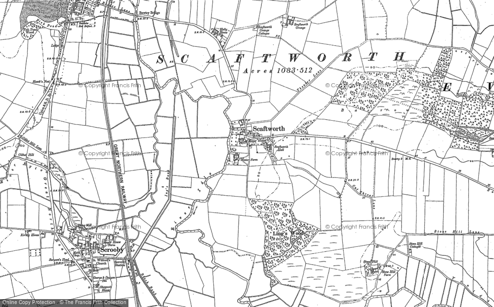Old Map of Historic Map covering Barrow Hills in 1901
