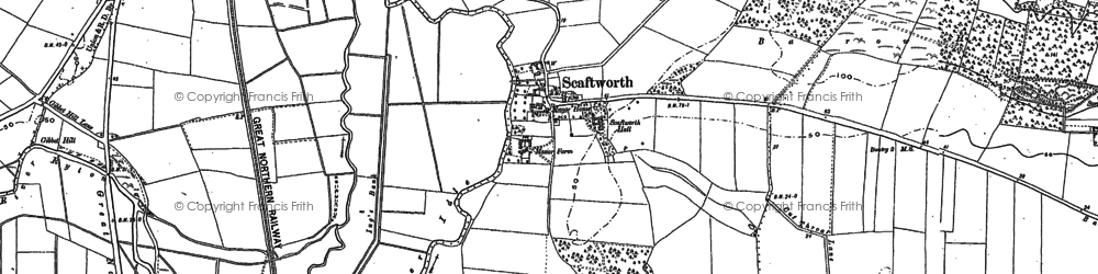 Old map of Scaftworth in 1901