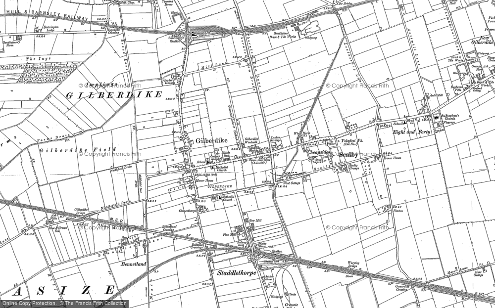 Old Map of Scalby, 1888 - 1889 in 1888