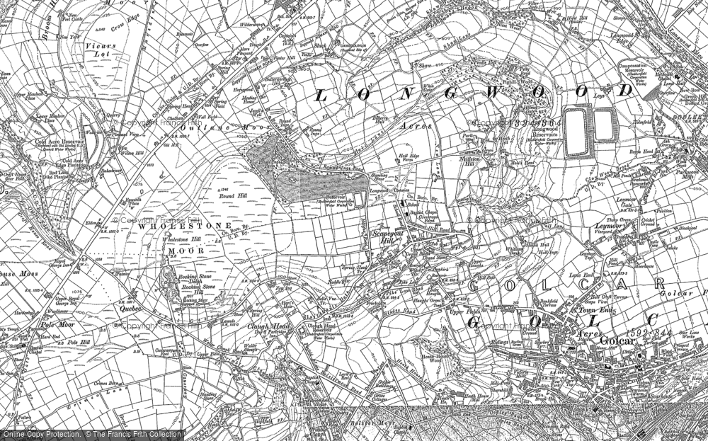 Old Map of Scapegoat Hill, 1890 - 1892 in 1890