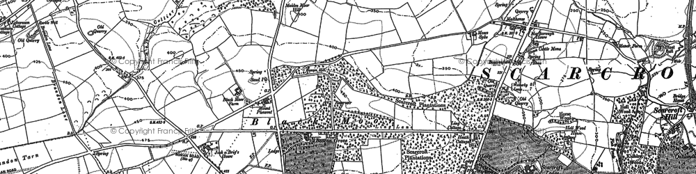Old map of Scarcroft in 1891