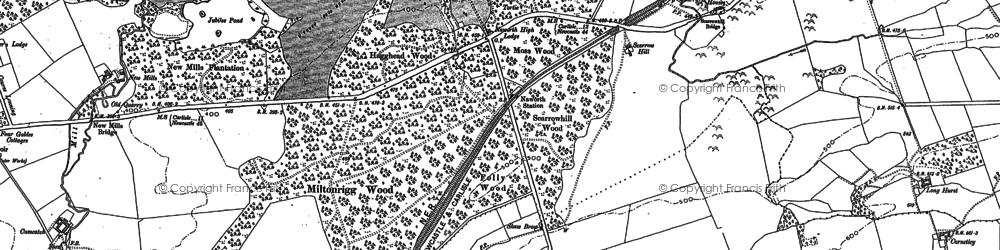 Old map of Scarrow Hill in 1899