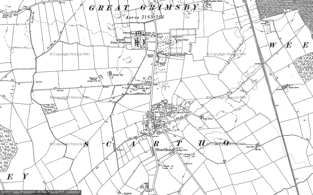 Old Map of Scartho, 1881 - 1905 in 1881