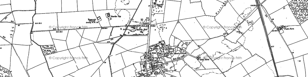 Old map of Scartho in 1881