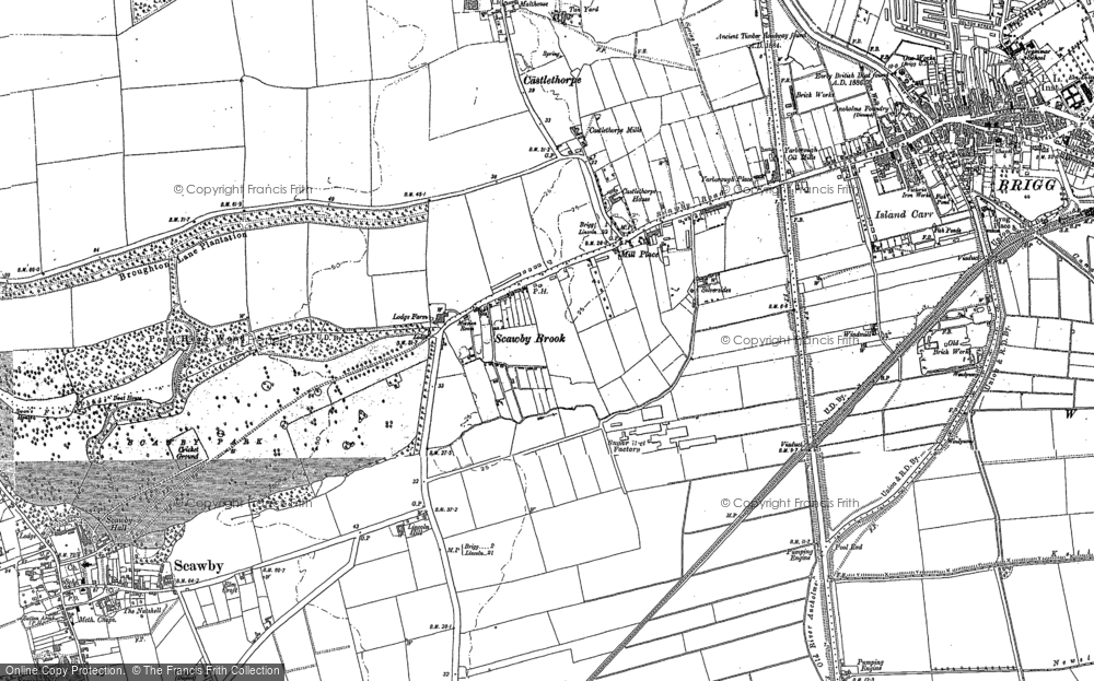 Old Map of Historic Map covering Island Carr in 1885