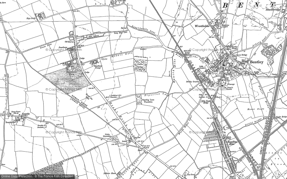 Old Map of Scawthorpe, 1891 - 1904 in 1891