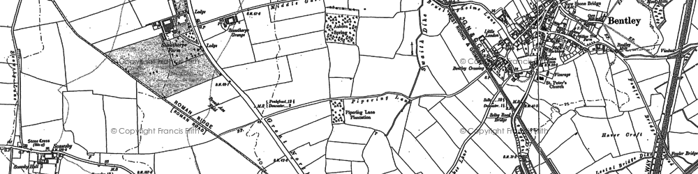 Old map of Scawthorpe in 1891