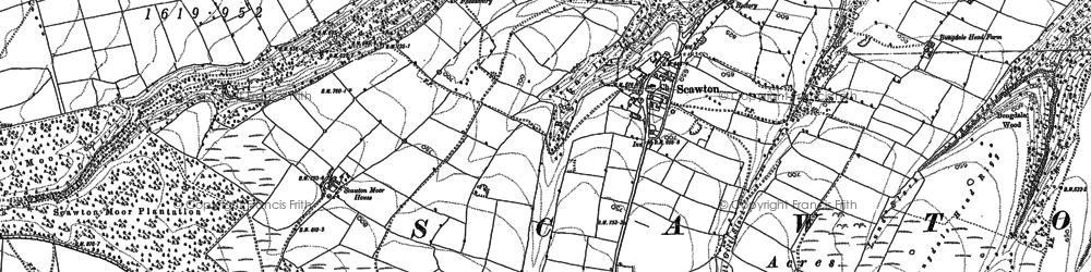 Old map of Scawton in 1891