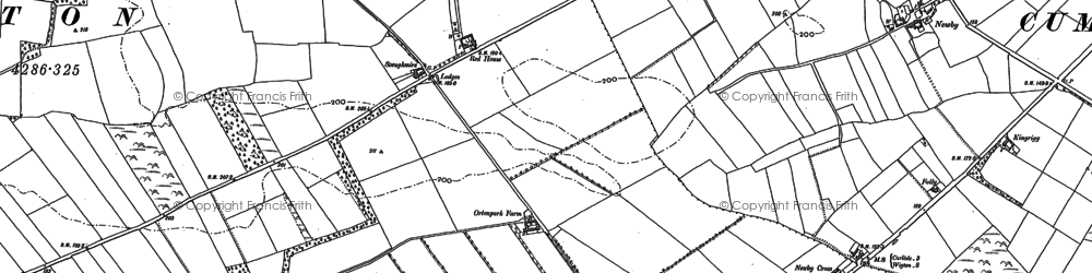 Old map of Sceughmire in 1890