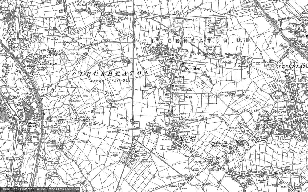 Old Map of Scholes, 1882 - 1892 in 1882