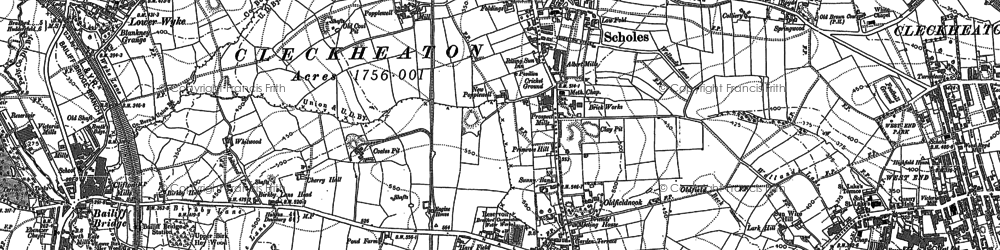Old map of Scholes in 1882