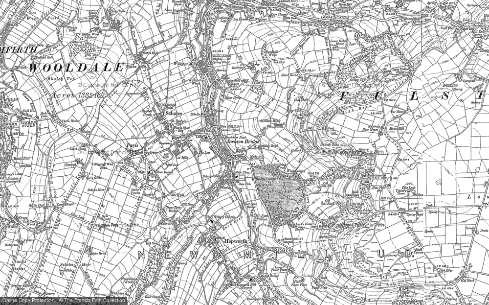 Old Map of Scholes, 1888 in 1888