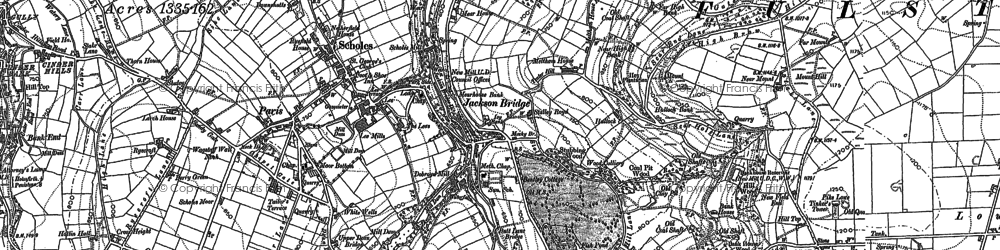 Old map of Scholes in 1888