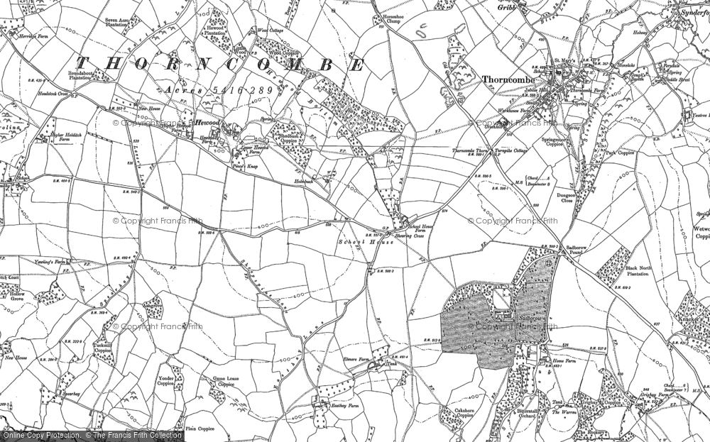 Old Map of Historic Map covering Blackwater River in 1903