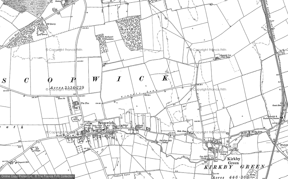 Old Map of Historic Map covering Blankney Grange in 1887