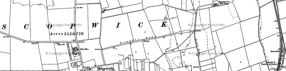 Old map of Scopwick in 1887