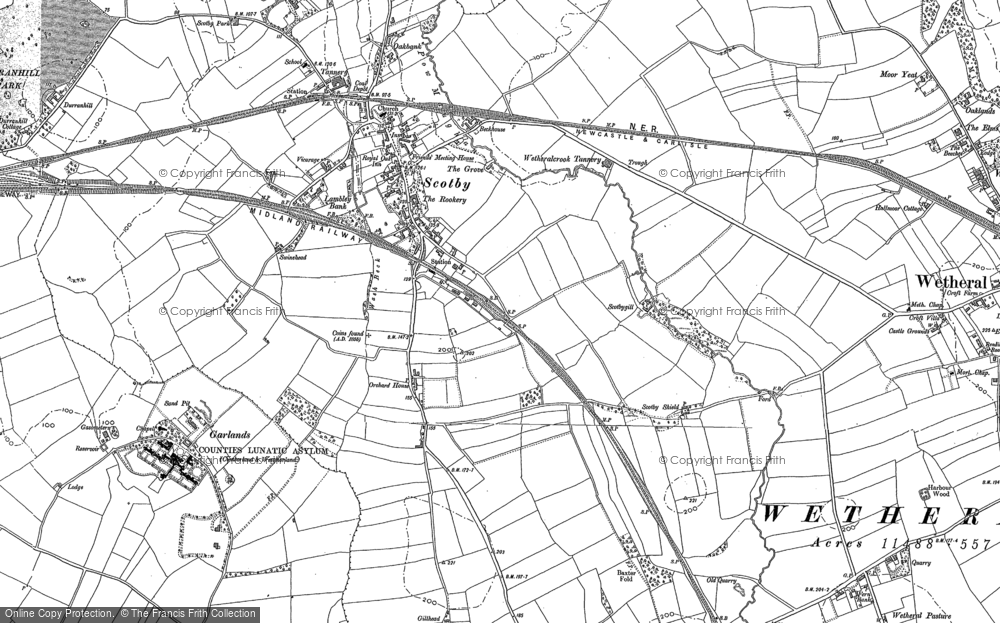 Old Map of Scotby, 1899 in 1899